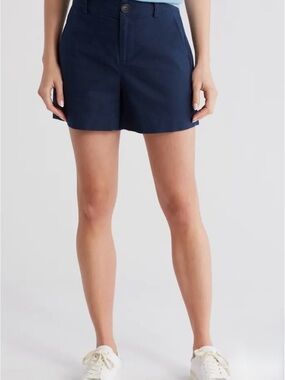 Vince Navy Tailored Cotton Shorts size 0